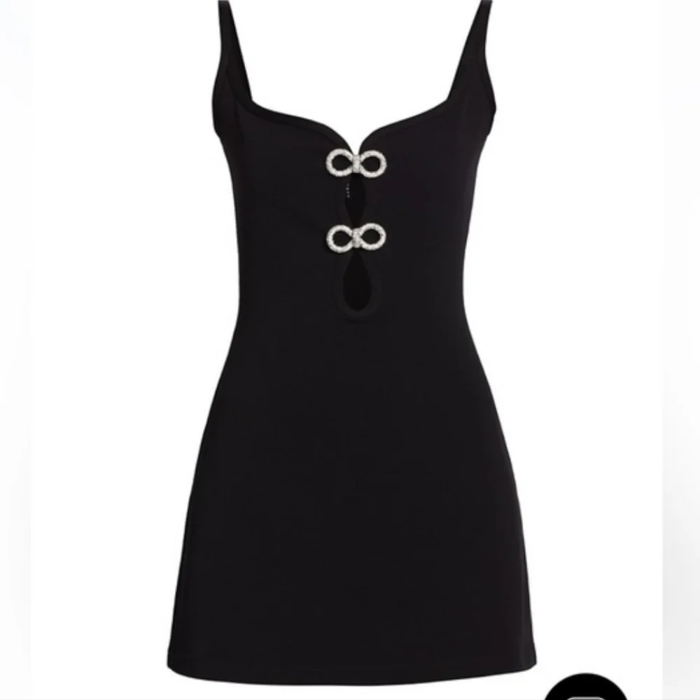 MACH & MACH MINI BLACK DRESS CRYSTAL BOW APPLIQUE SIZE EXTRA SMALL - Picture 5 of 16